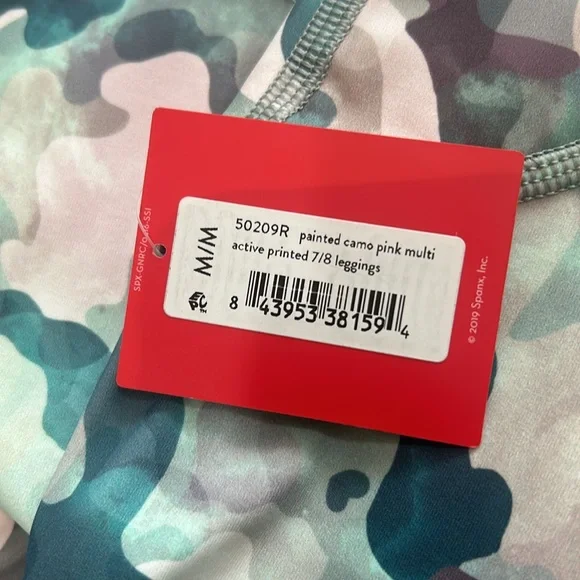 SPANX BOTTY BOOST ACTIVE 7/8 LEGGINGS WOMEN Sz MD CAMOUFLAGE NEW - Picture 8 of 12